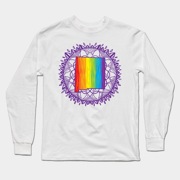 New Mexico Mandala Pride Long Sleeve T-Shirt by Manfish Inc.